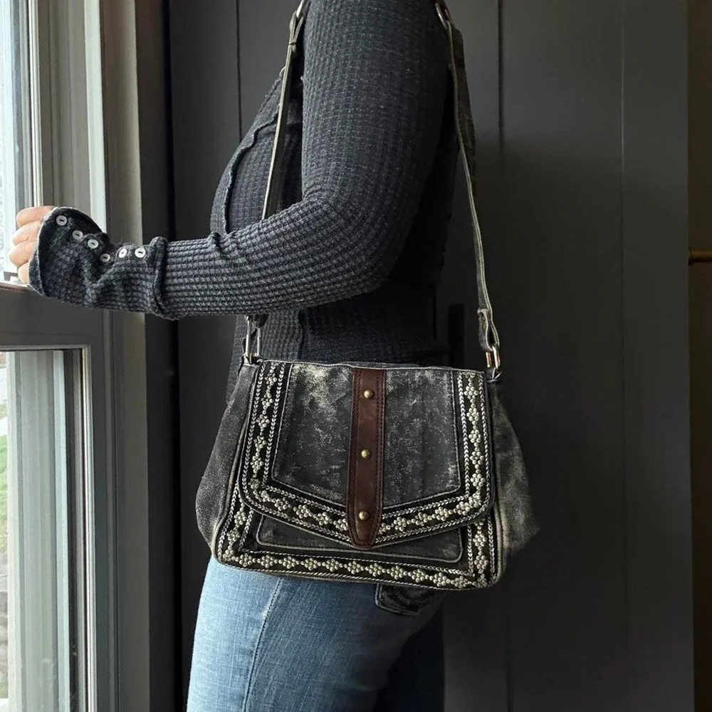 Mona B Stella Embroidered Crossbody